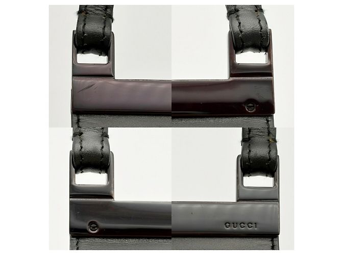 Borsa a tracolla Gucci in pelle Grigio scuro - vista 12