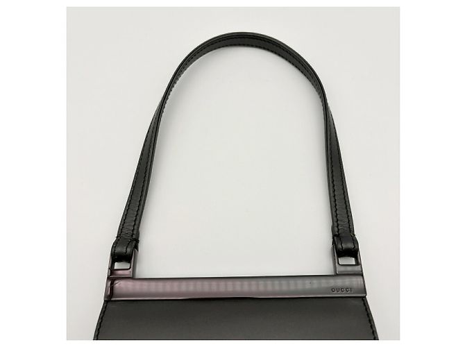 Borsa a tracolla Gucci in pelle Grigio scuro - vista 5