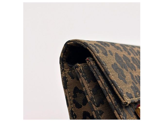 Borsa a tracolla Fendi con stampa leopardata - vista 11