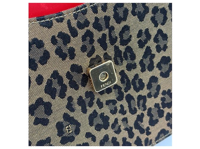 Borsa a tracolla Fendi con stampa leopardata - vista 16