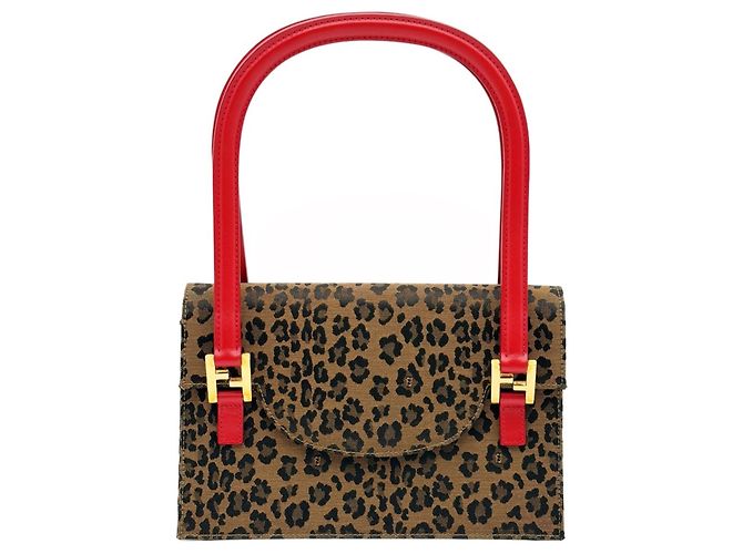 Borsa a tracolla Fendi con stampa leopardata - vista 2