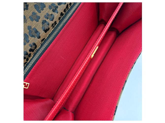 Borsa a tracolla Fendi con stampa leopardata - vista 20