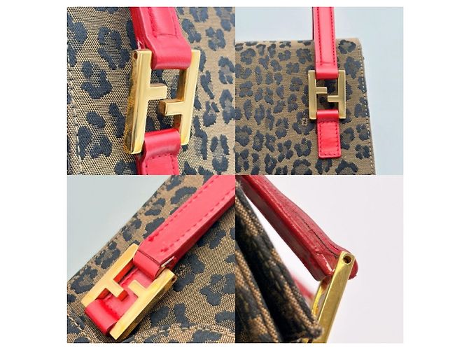 Borsa a tracolla Fendi con stampa leopardata - vista 9