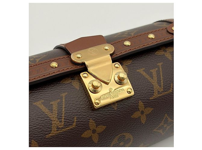 Borsa a tracolla Louis Vuitton Papillon Trunk Monogram in pelle - vista 11