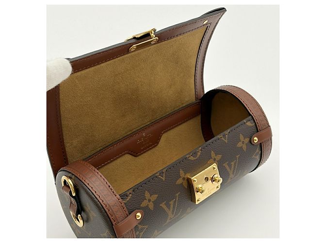 Borsa a tracolla Louis Vuitton Papillon Trunk Monogram in pelle - vista 14