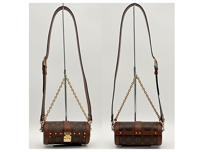 Borsa a tracolla Louis Vuitton Papillon Trunk Monogram in pelle - vista 5