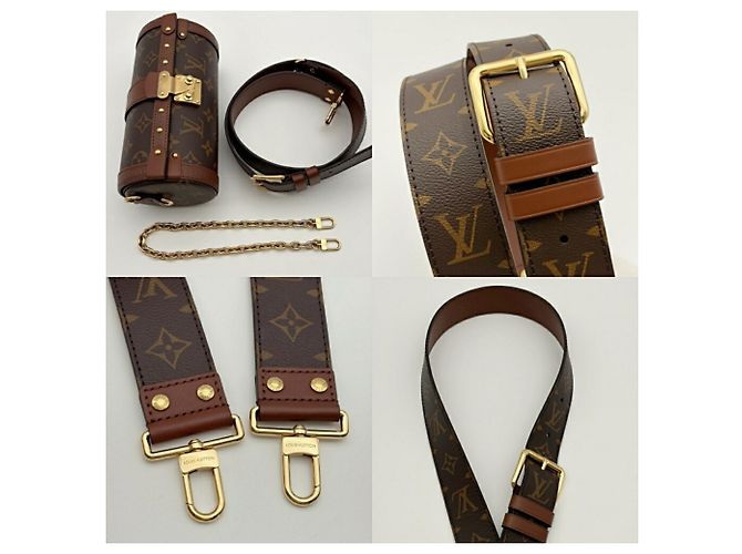 Borsa a tracolla Louis Vuitton Papillon Trunk Monogram in pelle - vista 8