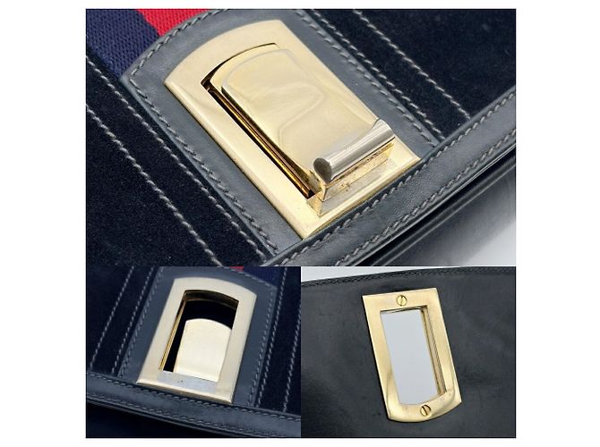 Bolsa de Ombro Gucci Sherry Line em Camurça - vista 12