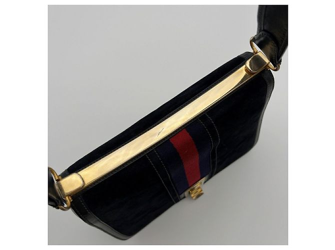 Bolsa de Ombro Gucci Sherry Line em Camurça - vista 15