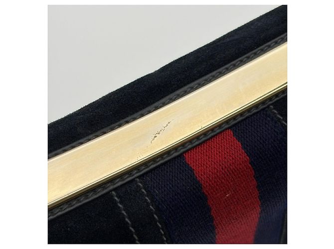 Bolsa de Ombro Gucci Sherry Line em Camurça - vista 16