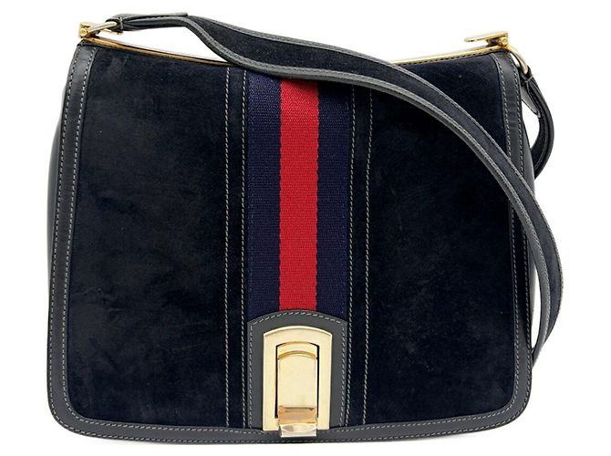 Bolsa de Ombro Gucci Sherry Line em Camurça - vista 2