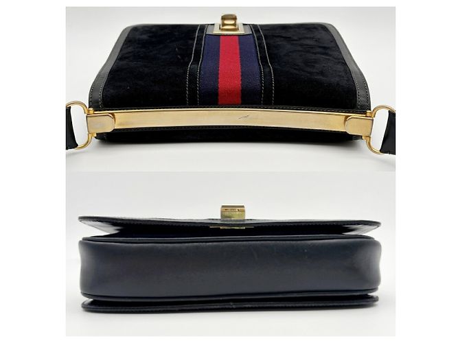 Bolsa de Ombro Gucci Sherry Line em Camurça - vista 7