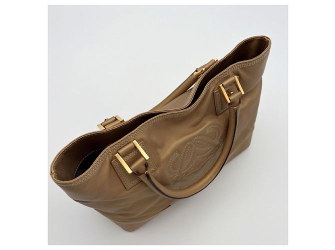 Loewe Gold Leather Tote Bag - view 15