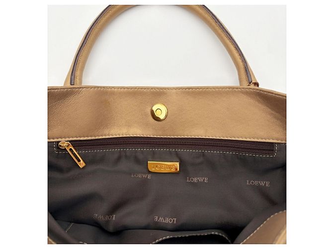 Loewe Gold Leather Tote Bag - view 18
