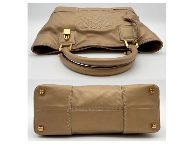 Loewe Gold Leather Tote Bag - view 6