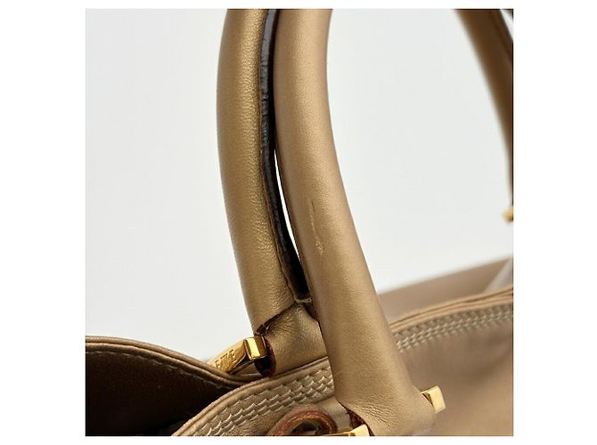 Loewe Gold Leather Tote Bag - view 8