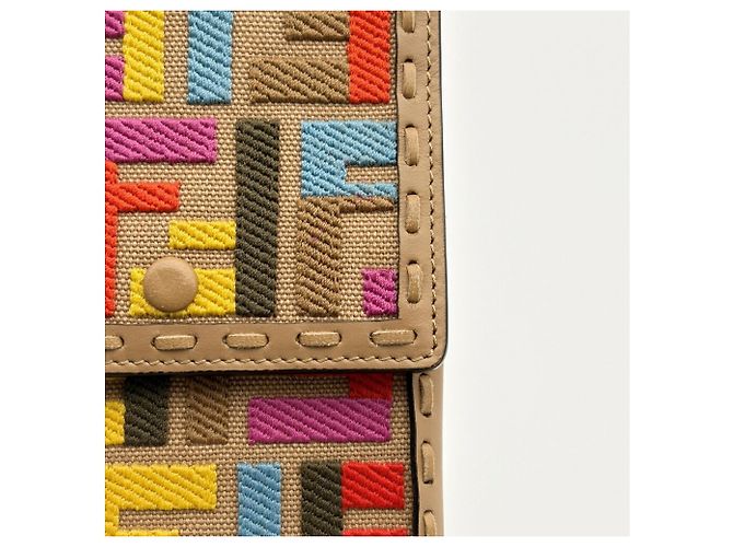 Fendi Handy-Wallet-Hülle in Beige und Multicolor - Ansicht 11