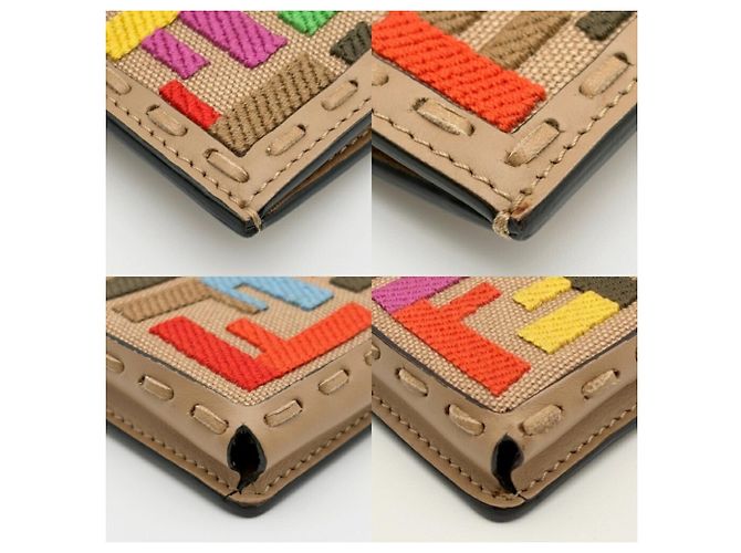 Fendi Handy-Wallet-Hülle in Beige und Multicolor - Ansicht 13