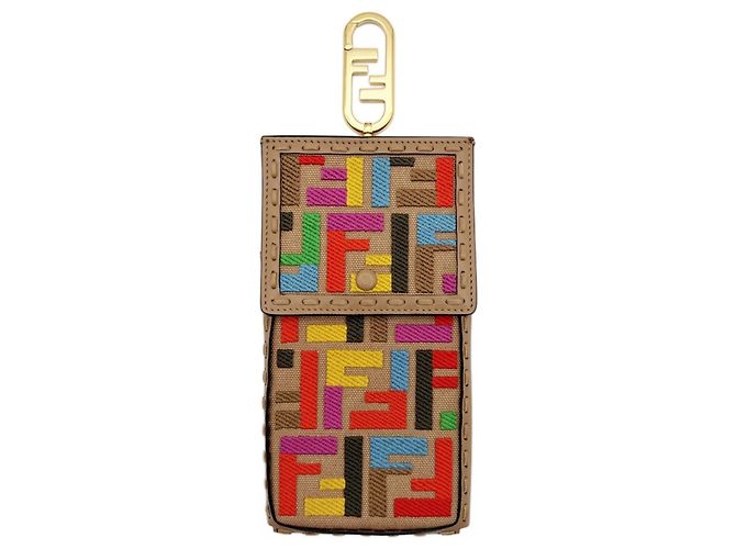 Fendi Handy-Wallet-Hülle in Beige und Multicolor - Ansicht 2