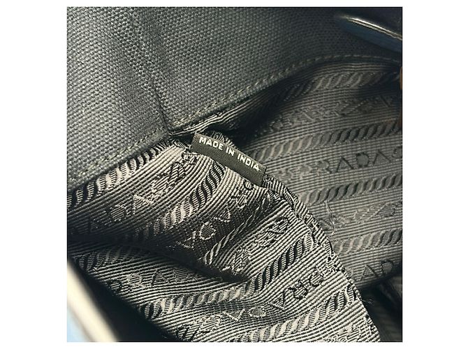 Borsa Tote a Spalla Prada Vitello Phoenix Blue - vista 18