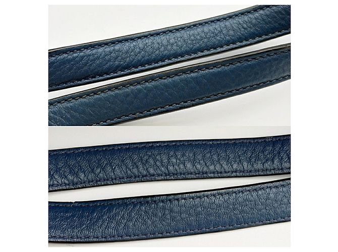 Borsa Tote a Spalla Prada Vitello Phoenix Blue - vista 8