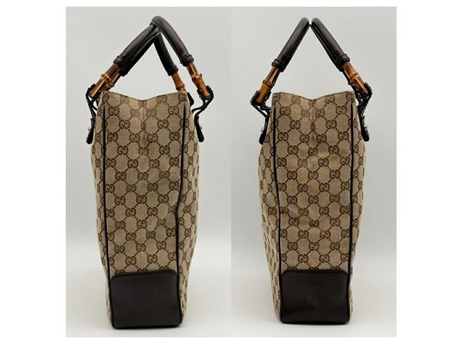 Bolso Tote Gucci Bamboo GG Canvas - vista 6
