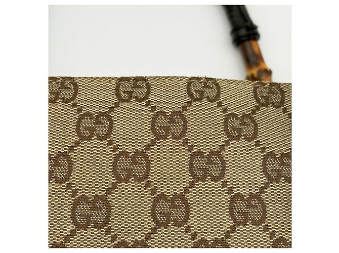 Bolso Tote Gucci Bamboo GG Canvas - vista 9