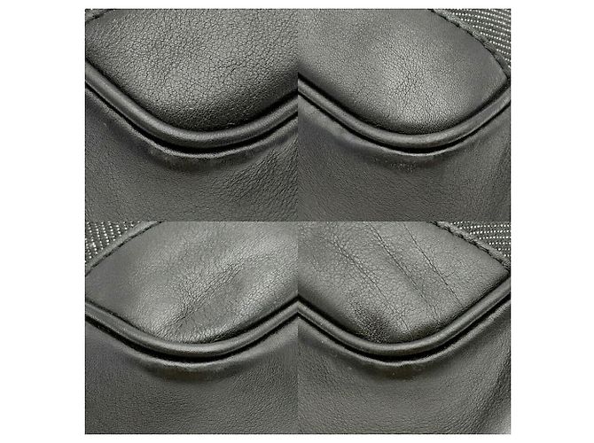Borsa a mano Gucci in denim e pelle nera - vista 11