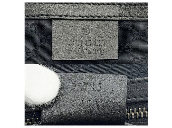 Borsa a mano Gucci in denim e pelle nera - vista 19