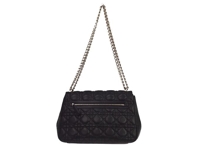 Christian Dior black cannage Leather Moyen - vista 2