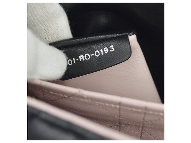 Christian Dior black cannage Leather Moyen - vista 4