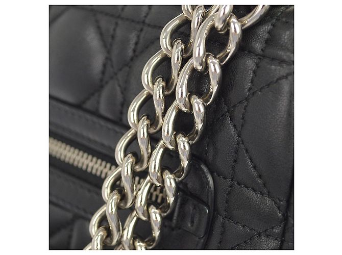 Christian Dior black cannage Leather Moyen - vista 5