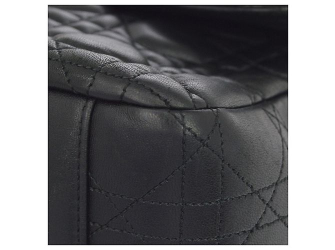 Christian Dior black cannage Leather Moyen - vista 6