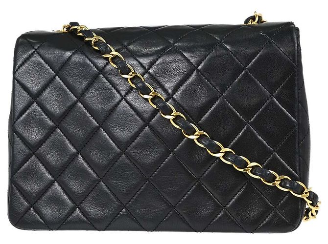 Chanel Vintage Square Classic Single Flap Quilted Lambskin Mini - vista 2