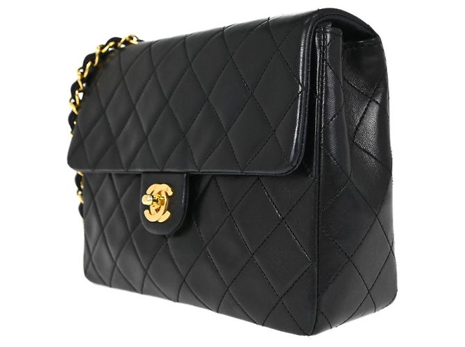 Chanel Vintage Square Classic Single Flap Quilted Lambskin Mini - vista 3