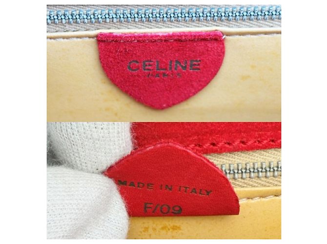 Céline Borsa Celine Horseshoe in pelle scamosciata rossa - vista 20