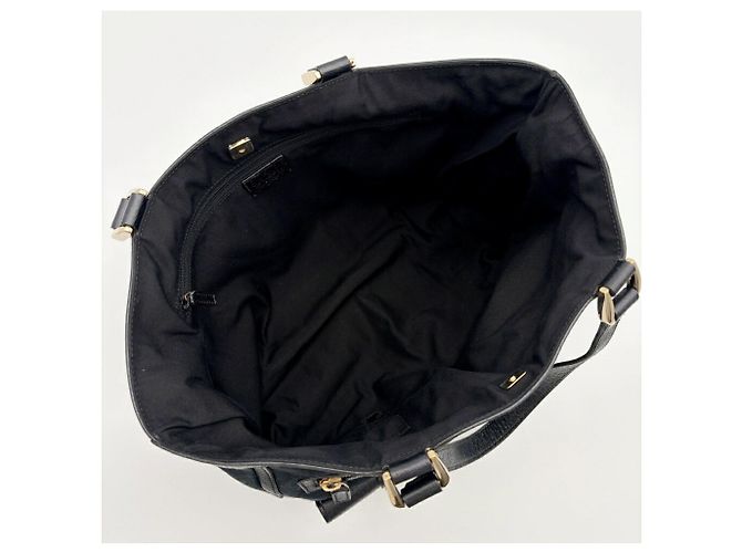 Borsa tote Gucci Abbey nera in tela GG e pelle - vista 17