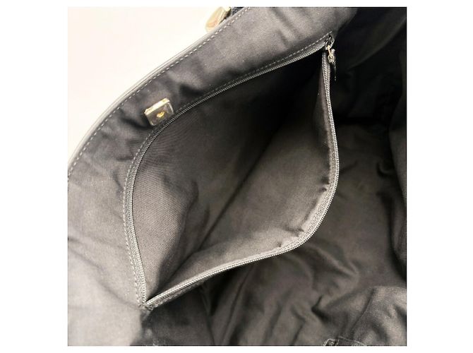 Borsa tote Gucci Abbey nera in tela GG e pelle - vista 19