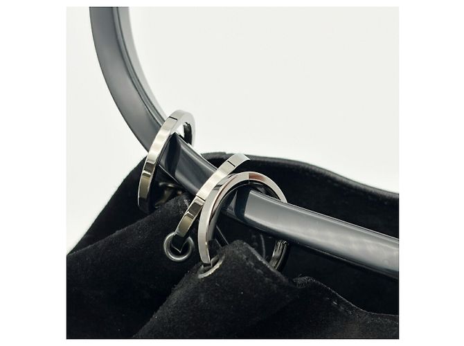 Borsa Gucci in camoscio e pelle nera - vista 10