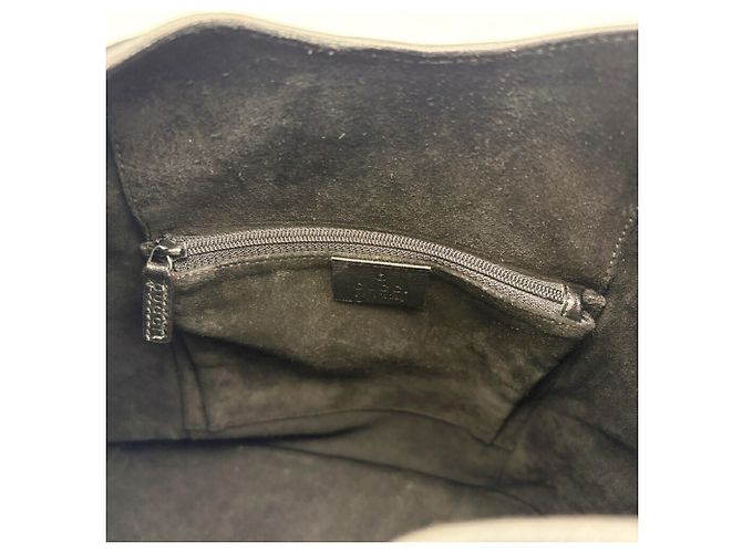 Borsa Gucci in camoscio e pelle nera - vista 17