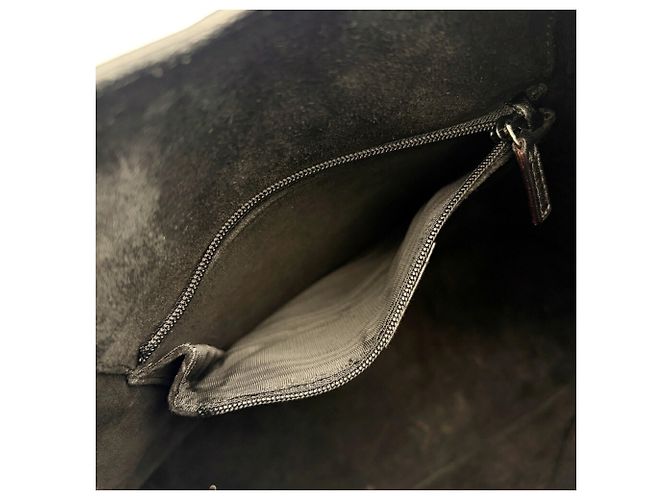 Borsa Gucci in camoscio e pelle nera - vista 18