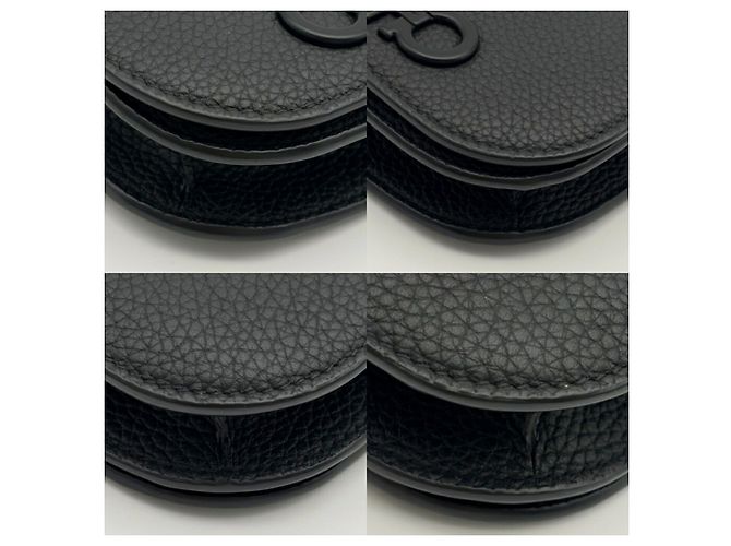 Gancini Borsa a tracolla in pelle nera Salvatore Ferragamo - vista 10