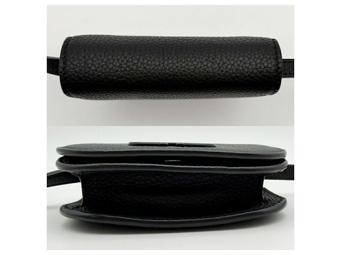 Gancini Borsa a tracolla in pelle nera Salvatore Ferragamo - vista 6