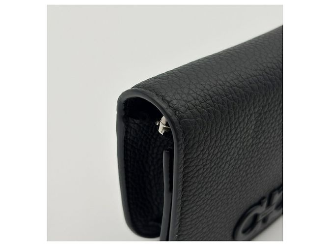 Gancini Borsa a tracolla in pelle nera Salvatore Ferragamo - vista 9