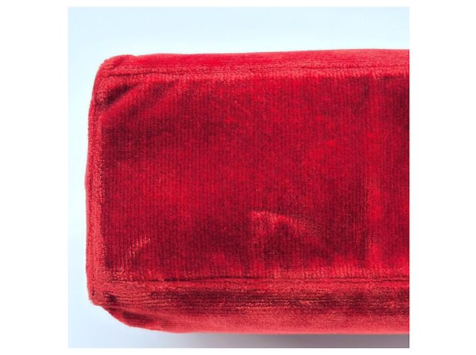 Borsa Tote a Spalla Fendi in Velluto Rosso - vista 10