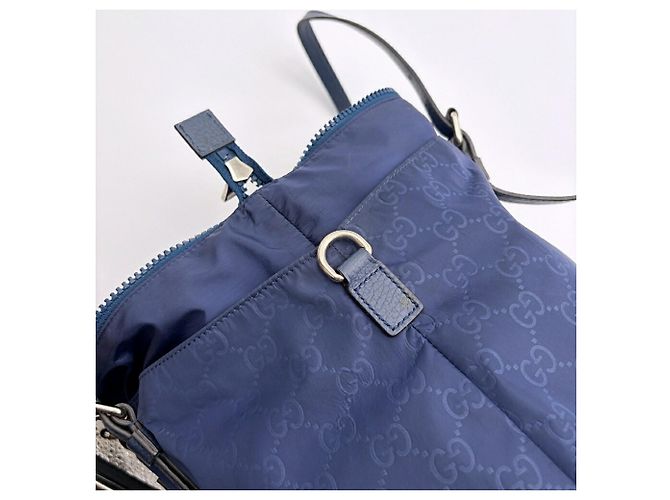 Borsa Tote Gucci Navy Two-Way - vista 14