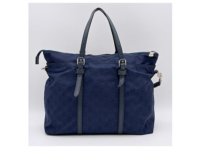 Borsa Tote Gucci Navy Two-Way - vista 3