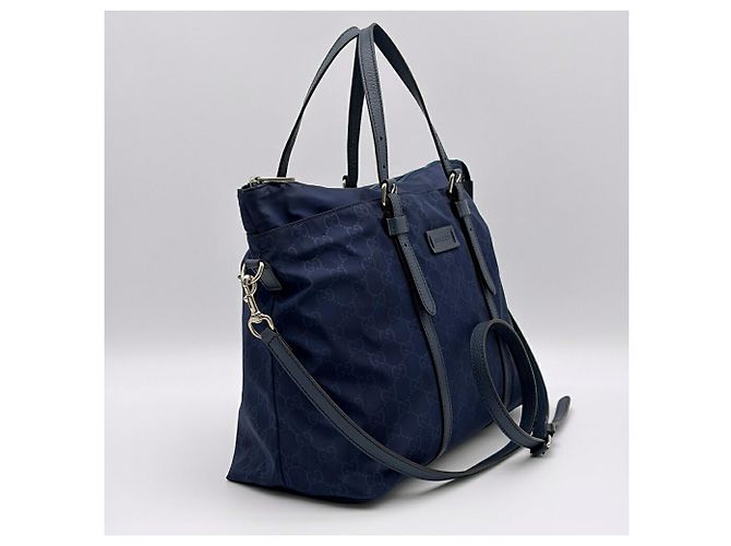 Borsa Tote Gucci Navy Two-Way - vista 4