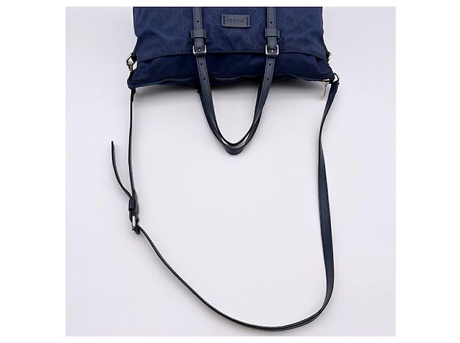 Borsa Tote Gucci Navy Two-Way - vista 7