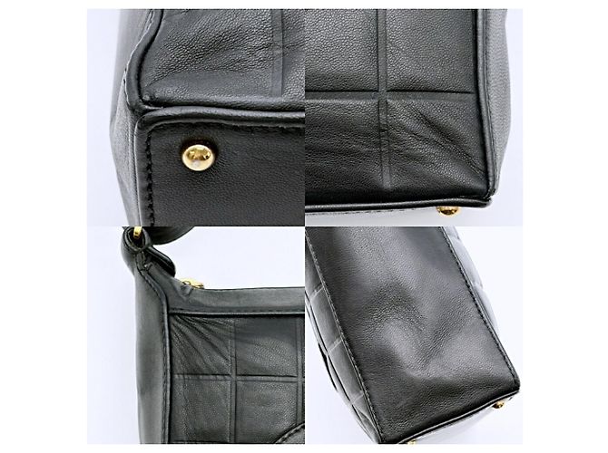 Bolso de hombro Chanel de piel de cordero negra - vista 10
